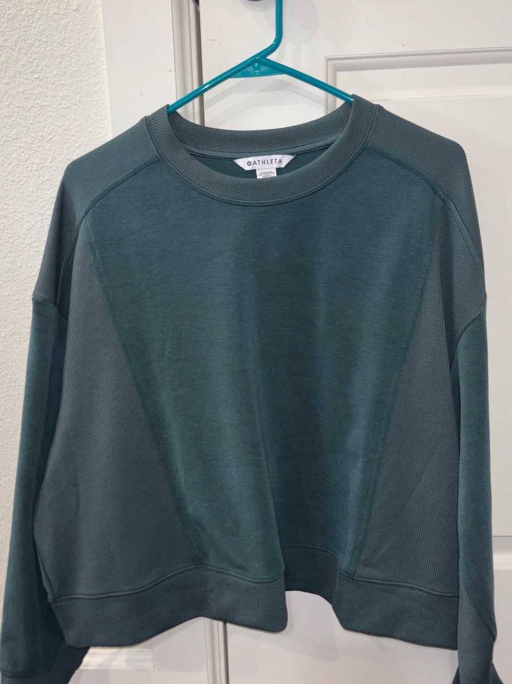 Athleta ribbed Crewneck Pullover Sweatshirt 1X